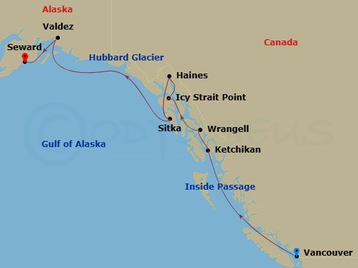 Itinerary map