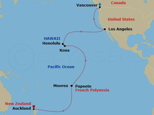 Itinerary map