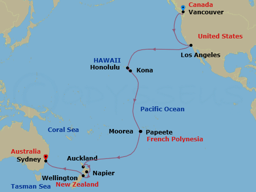 Itinerary map
