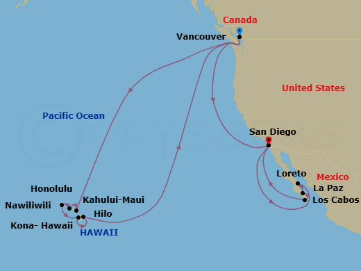 Itinerary map
