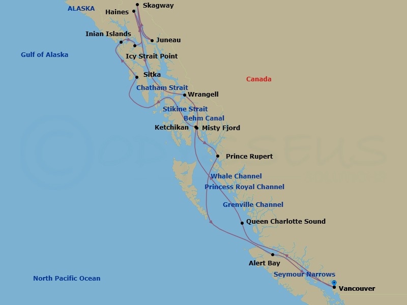 Itinerary map