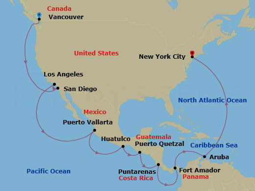Itinerary map