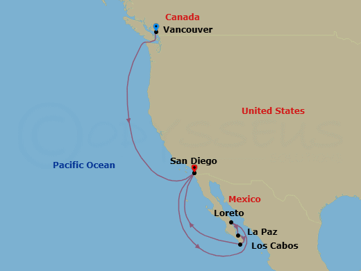Itinerary map