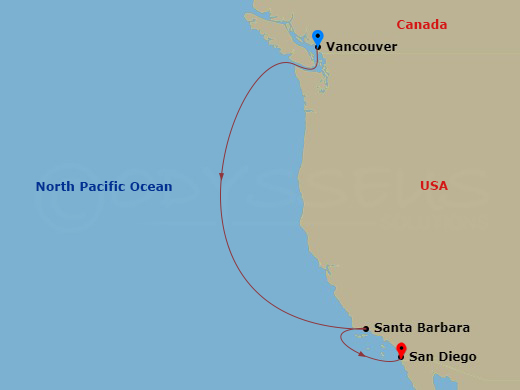Itinerary map