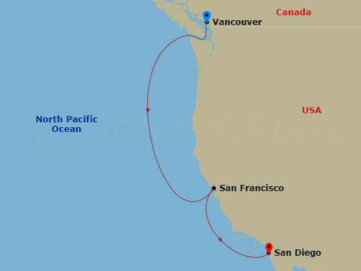 Itinerary map
