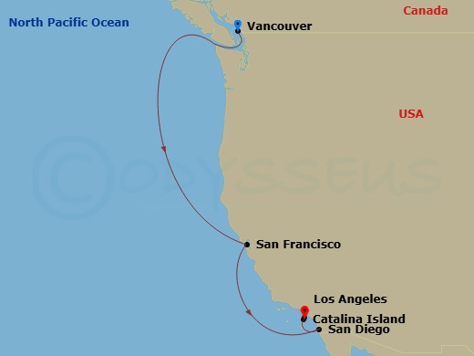 Itinerary map