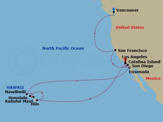 Itinerary map