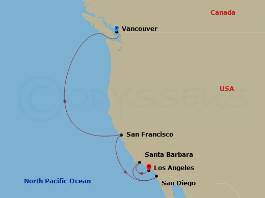 Itinerary map