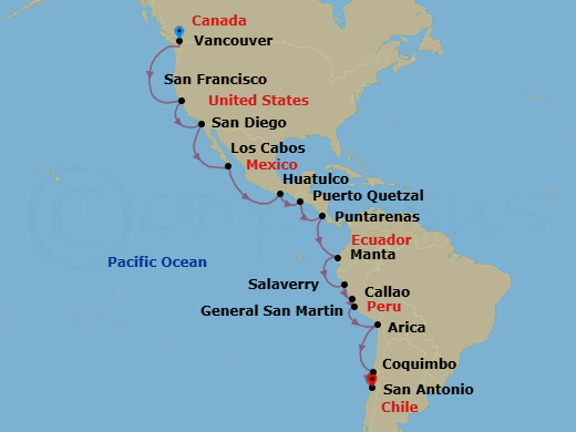 Itinerary map
