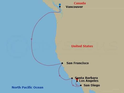 Itinerary map