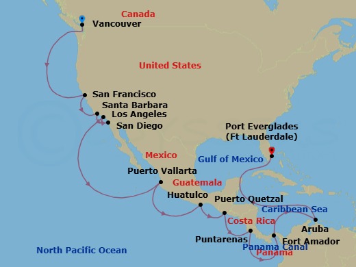 Itinerary map