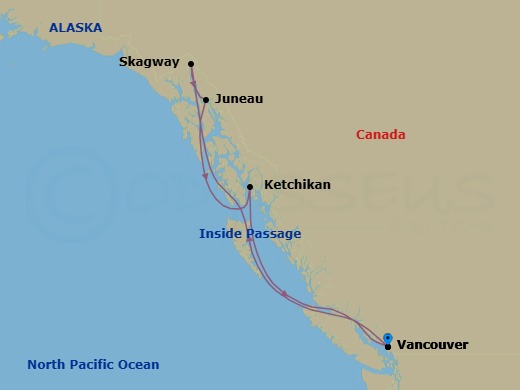 Itinerary map