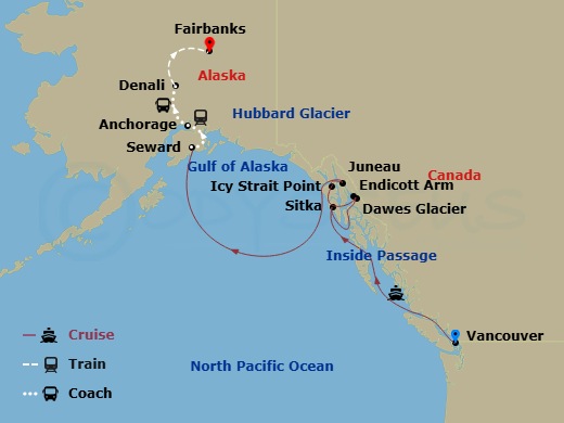 Itinerary map
