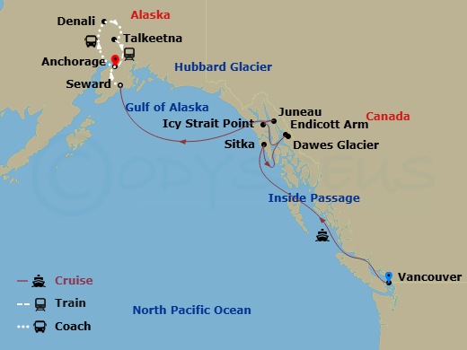 Itinerary map