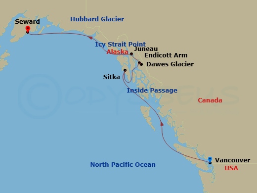 Itinerary map
