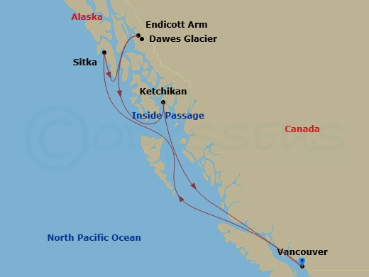 Itinerary map