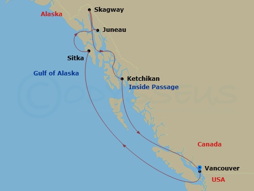 Itinerary map