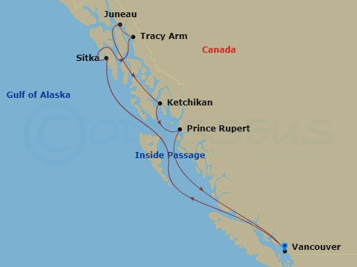 Itinerary map