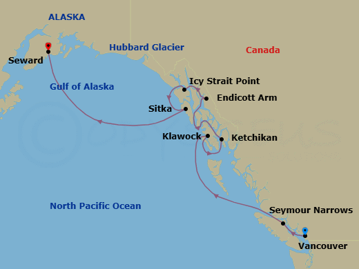 Itinerary map