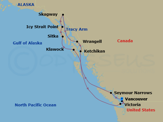 Itinerary map