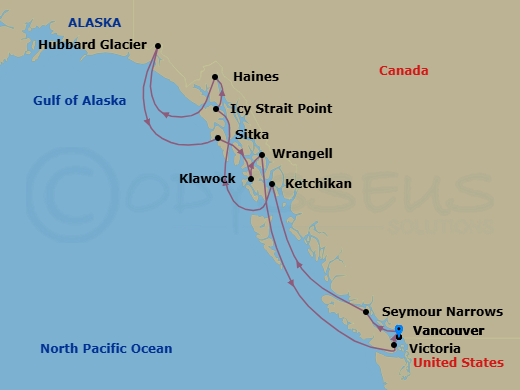 Itinerary map