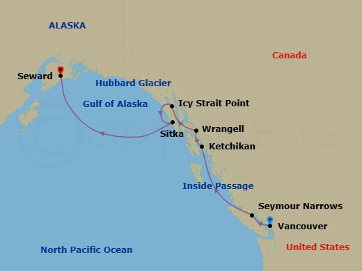 Itinerary map