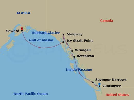 Itinerary map