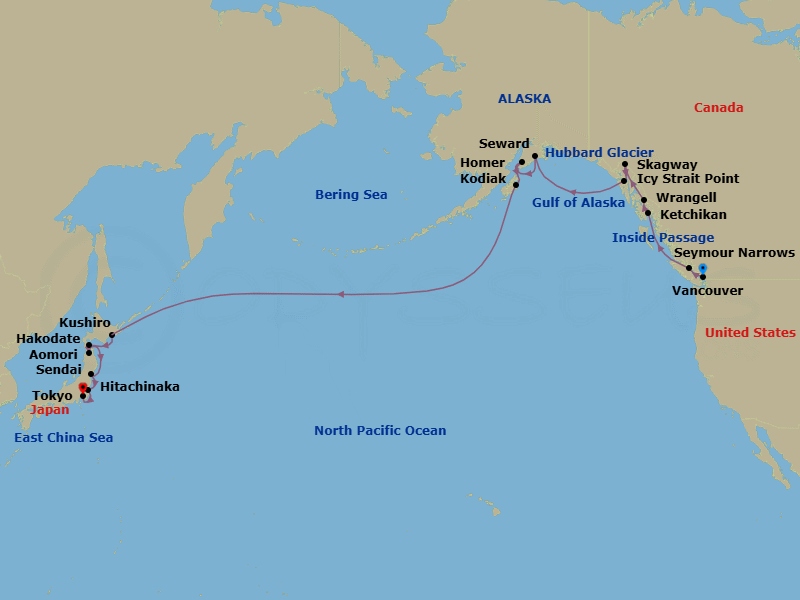 Itinerary map