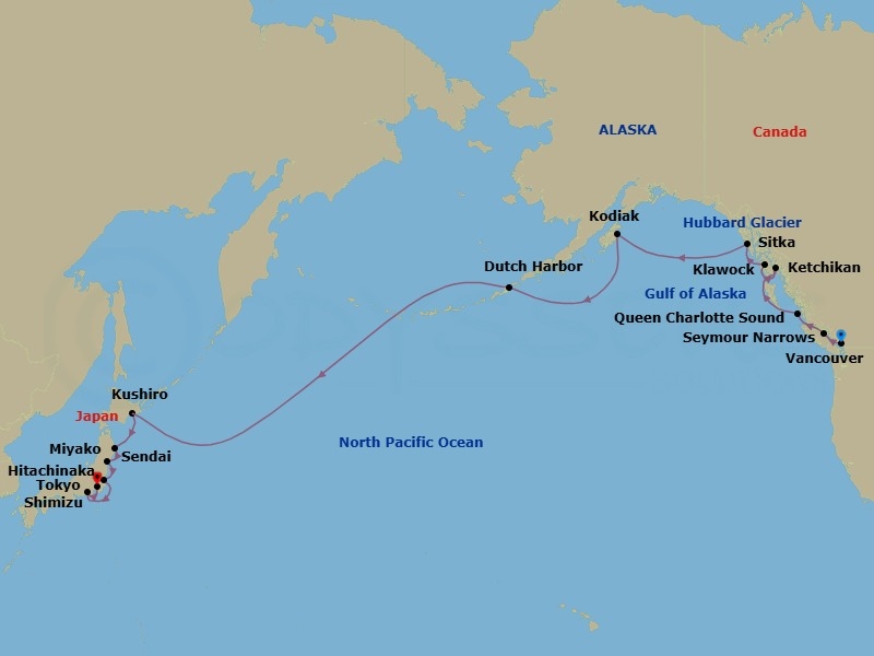 Itinerary map