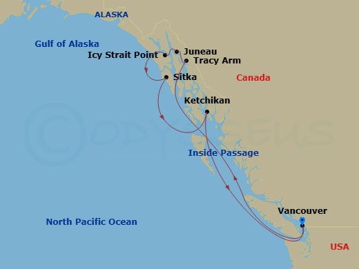 Itinerary map