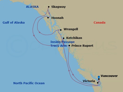 Itinerary map