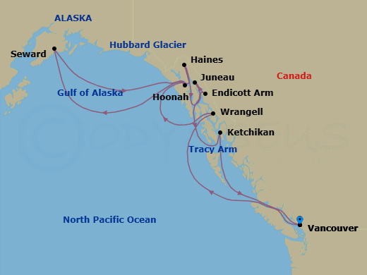 Itinerary map