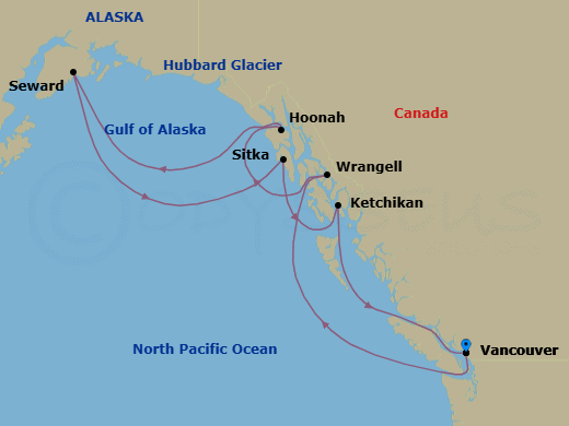 Itinerary map