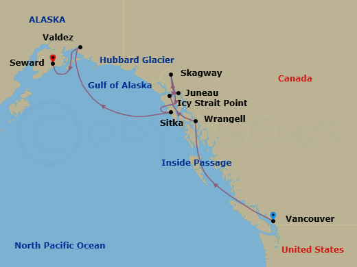 Itinerary map