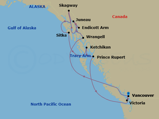 Itinerary map