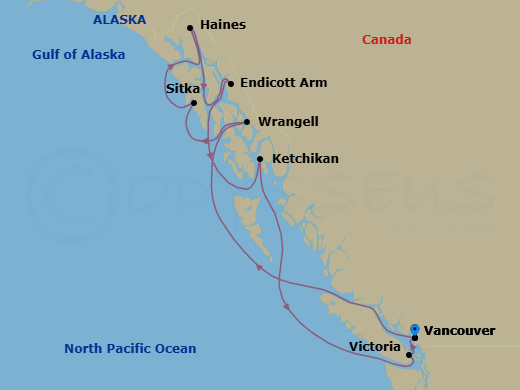 Itinerary map