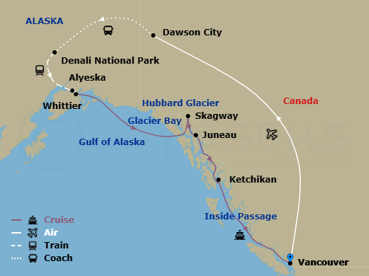Itinerary map