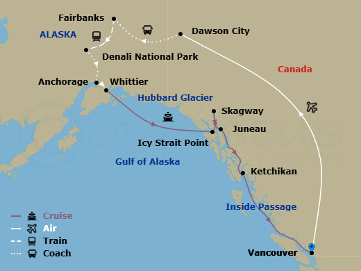 Itinerary map