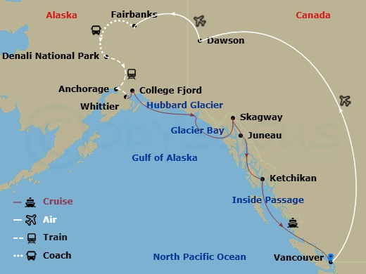 Itinerary map