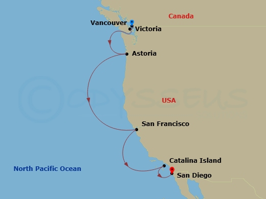 Itinerary map