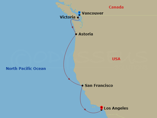 Itinerary map