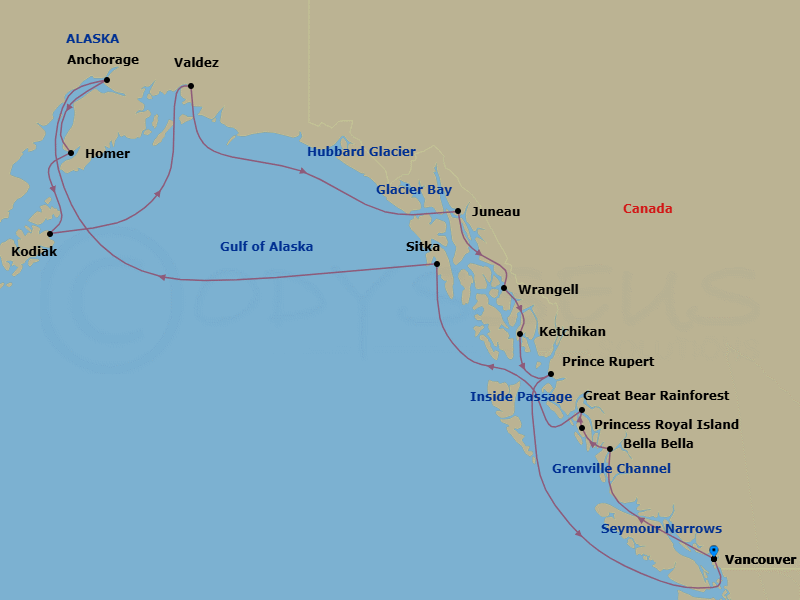 Itinerary map