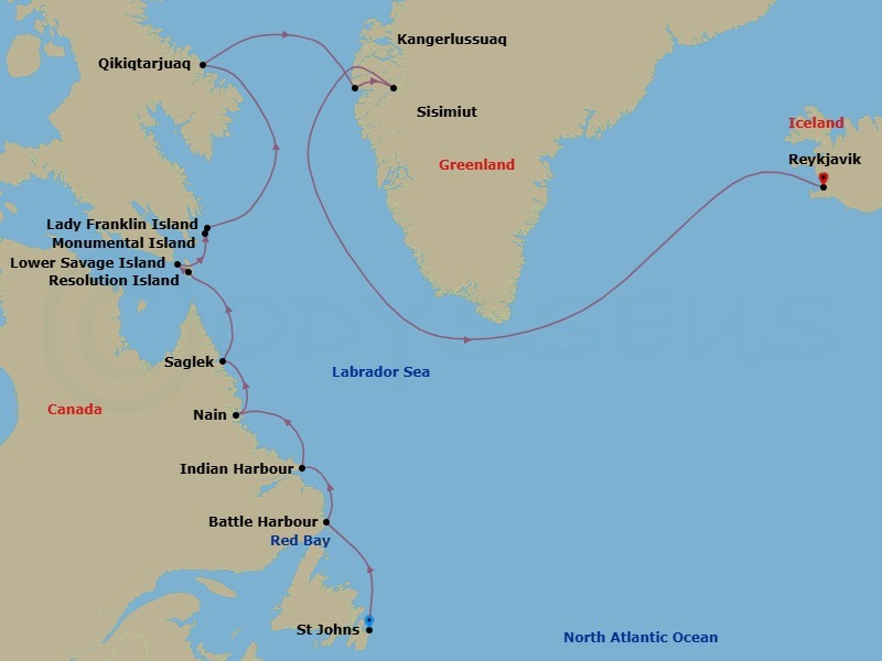Itinerary map
