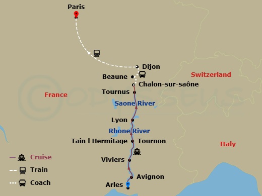 Itinerary map
