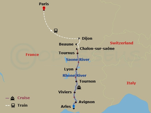 Itinerary map