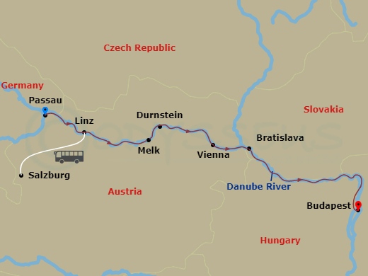 Itinerary map
