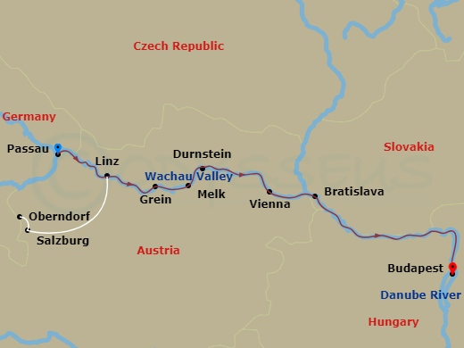 Itinerary map