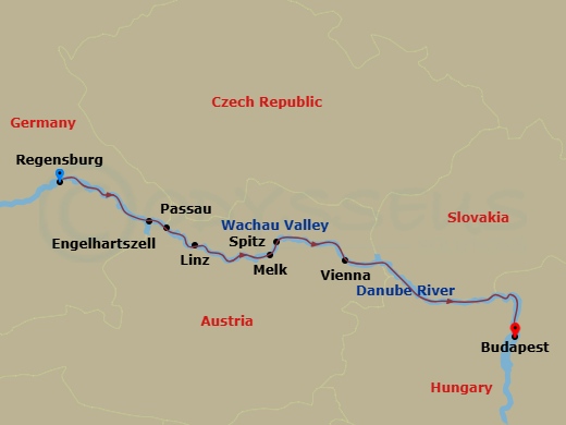 Itinerary map