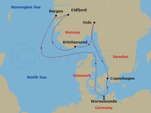 Itinerary map