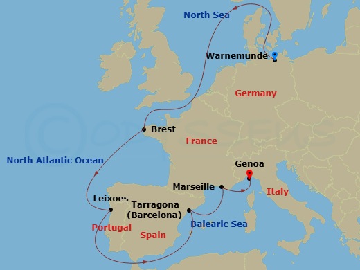 Itinerary map